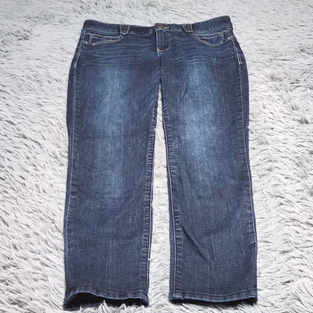 Democracy Skinny Jeans Womens 6 Dark Wash Denim Ankle Length Ab Solution Stretch
